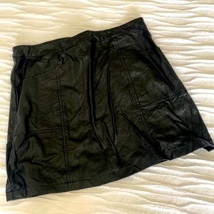 Art Class Girls Black Leather Skirt (Size XXL 18)